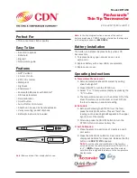 CDN ProAccurate DTT450 Operating Instructions preview