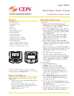 Preview for 1 page of CDN TM23-S Operating Instructions