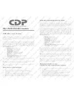 Preview for 1 page of CDP RU-AVR 604 Series User Manual