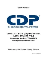 CDP UPO11-1RT User Manual preview