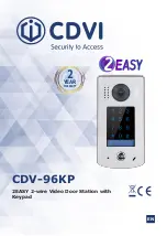 CDVI 2EASY CDV-96KP Manual preview