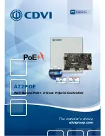 Preview for 1 page of CDVI ATRIUM A22POE Installation Manual