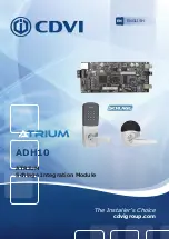 CDVI ATRIUM ADH10 Installation Manual preview