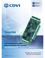 Preview for 1 page of CDVI CA-A470-A Installation Manual