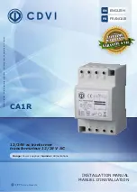 Предварительный просмотр 1 страницы CDVI CA1R Installation Manual