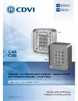 Preview for 1 page of CDVI CAA Installation Manual