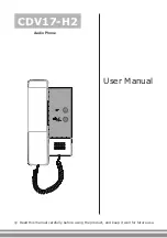 Preview for 1 page of CDVI CDV17-H2 User Manual