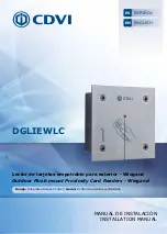 CDVI DGLIEWLC Installation Manual preview