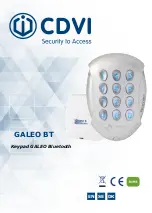 CDVI GALEO BT Manual предпросмотр