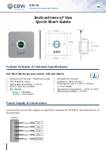 CDVI RTE-IR Instructions Of Use preview