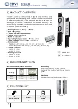 Preview for 2 page of CDVI SHL1200 Quick Start Manual