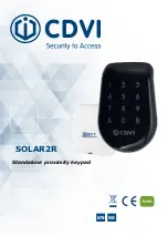 Preview for 1 page of CDVI SOLAR2R Manual