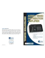 Предварительный просмотр 1 страницы CE Labs AV400SV Instruction Manual