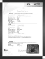 Preview for 2 page of CE Labs AV501HDXi Specifications