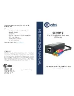 Предварительный просмотр 1 страницы CE Labs C5-HDP2 Instruction Manual