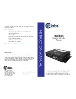 Предварительный просмотр 1 страницы CE Labs HD300ZX Instruction Manual