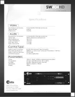 Preview for 2 page of CE Labs SW404HD Specifications