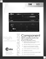 Предварительный просмотр 1 страницы CE Labs SW808HD Specifications