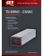 Preview for 1 page of CE+T Power TSI Bravo User Manual