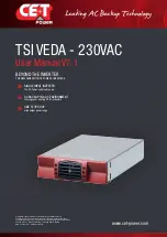 CE+T Power TSI VEDA User Manual предпросмотр