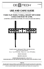 CE Tech VESA 200 Use And Care Manual preview