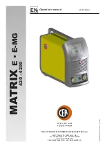 Предварительный просмотр 1 страницы CEA MATRIX 420 E Operator'S Manual