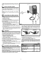 Предварительный просмотр 8 страницы CEA SMARTMIG T25 Operator'S Manual