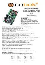 Предварительный просмотр 1 страницы CEBEK TR-14 User Manual