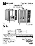 Cecilware CME10E-N Operator'S Manual предпросмотр