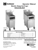 Cecilware EFP-40 Operator'S Manual предпросмотр