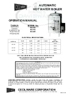 Cecilware ME-10E Operation Manual preview