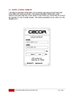 Preview for 7 page of CECOR SP50 Series Operations Manual & Parts List