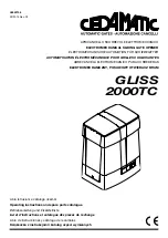 cedamatic GLISS 2000TC Operating Instructions And Spare Parts Catalogue preview