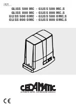 cedamatic GLISS 500 MC Manual preview