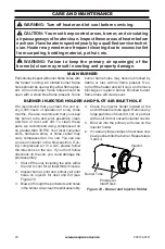 Preview for 20 page of Cedar Ridge CRHQD250TA Owner'S Operation And Installation Manual