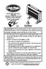 Cedar Ridge MTF30TBU Owner'S Operation And Installation Manual preview