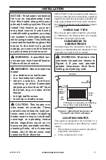 Предварительный просмотр 11 страницы Cedar Ridge MTF30TBU Owner'S Operation And Installation Manual