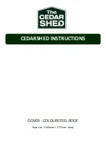 Cedar Shed DOVER Instructions Manual preview