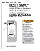 Предварительный просмотр 54 страницы Cedar Summit BROOKRIDGE PLAY SYSTEM Installation And Operating Instructions Manual