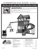 Cedar Summit F23135 Installation And Operating Instructions Manual preview