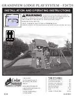 Preview for 1 page of Cedar Summit F24720 Installation And Operating Instructions Manual