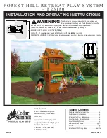 Cedar Summit Forest Hill Retreat Play System F23180 Installation And Operating Instructions Manual preview