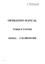 Cedar CD-100M Operation Manual предпросмотр