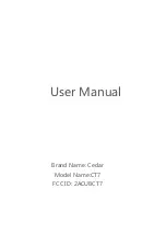Cedar CT7 User Manual preview