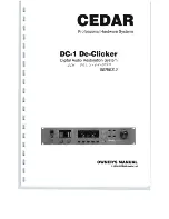 Preview for 1 page of Cedar DC-1 De-Clicker Owner'S Manual