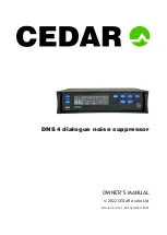 Предварительный просмотр 1 страницы Cedar DNS 4 Owner'S Manual