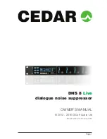 Предварительный просмотр 1 страницы Cedar dns 8 live Owner'S Manual