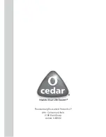 Предварительный просмотр 20 страницы Cedar O-Duster Use & Care Manual