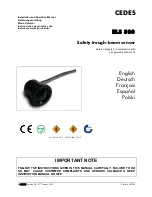 Preview for 1 page of Cedes ELS 300 Installation And Operation Manual