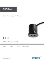 Preview for 1 page of Cedes TOF/Spot Installation And Operation Manual